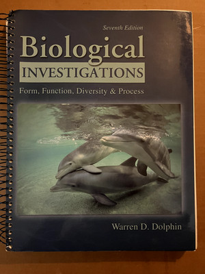 biological investigations form function diversity process warren d dolphin 7th
