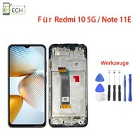 FüR Xiaomi Redmi 10 5G / Note 11E Lcd Display Rahmen Touchscreen Schwarz