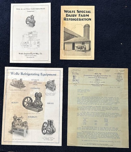 Antique 1920's Wolfe Refrigerating Equipment Brochure & Catalog Lot