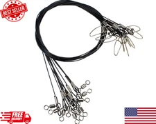 20Pcs 19Inch over 100Lb Fishing Wire Leaders Heavy Duty Fishing Stainless Steel