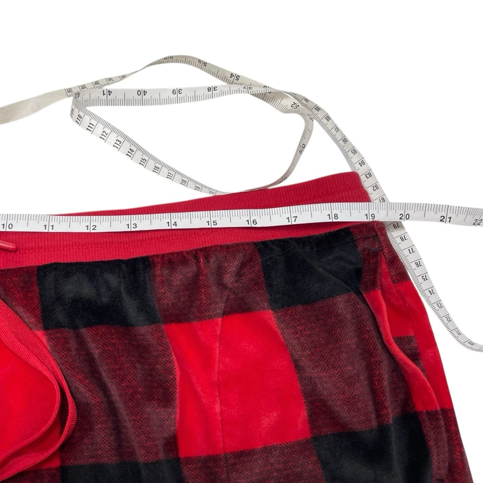 Pantalones de salón suaves Secret Treasures para mujer 2X 18W-20W pijamas rojos negros a cuadros Foto 3 de 4