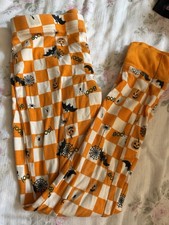 Old Navy Unisex Kids Halloween Check Pajama Pants Snug Fit xl Orange White Black