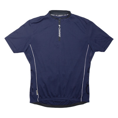 BRIKO Radtrikot Herren Trikot Blau 1/4 Reißverschluss L