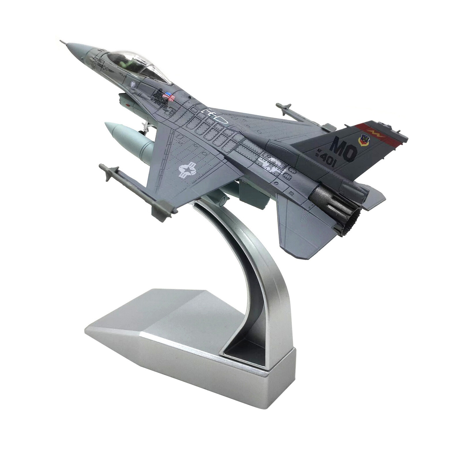 1:100 US Air Force F-16C Fighter Diecast Metal Aircraft Model Military Ornaments