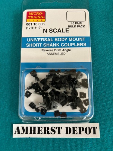 001 10 006 MTL Universal Body Mt Short Shank Couplers Black (1015-1-10) 10 Pair