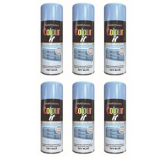 Paint Factory Colour It Quick Drying Paint Sky Blue 400ml x 6