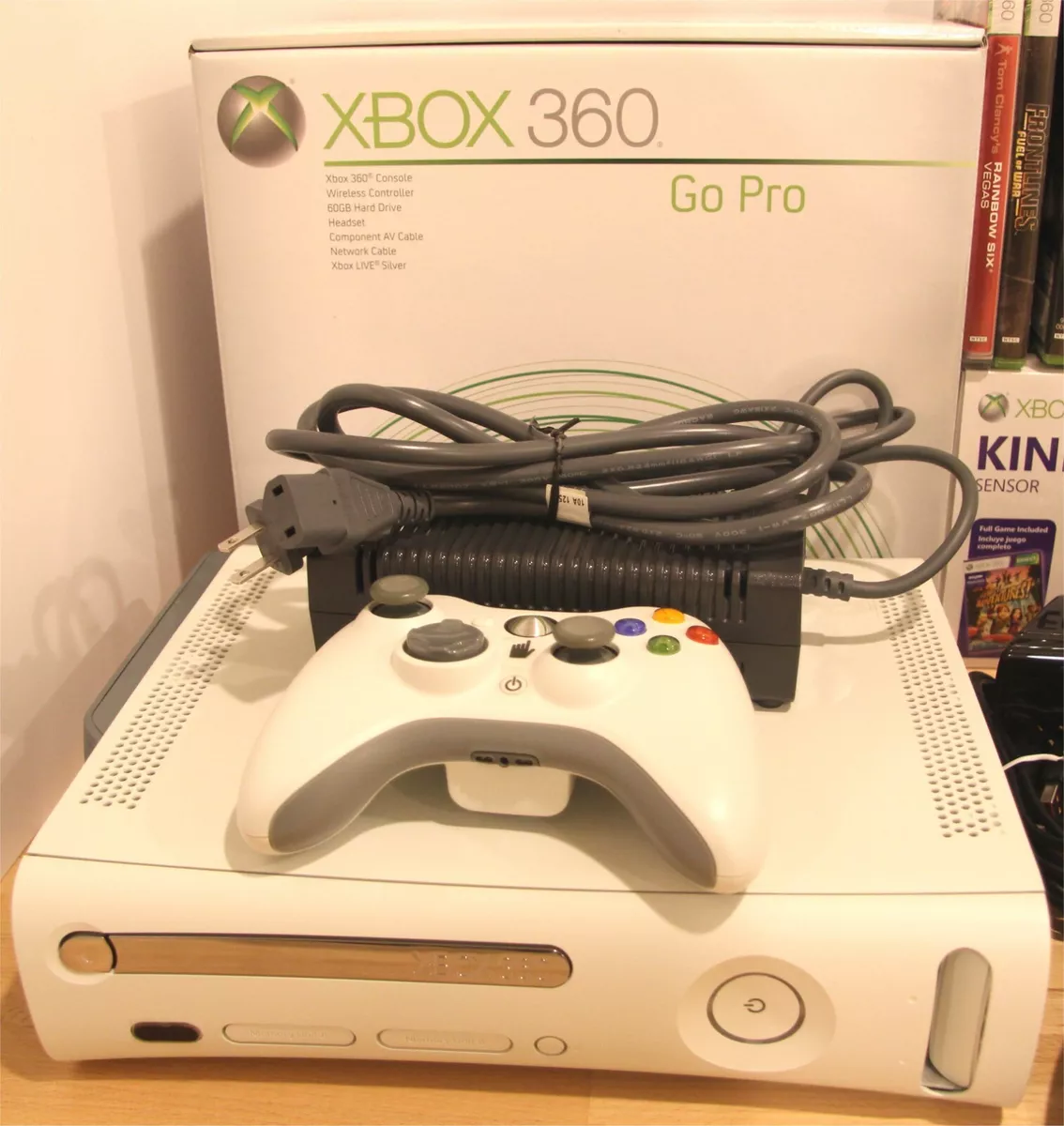 XBox 360 Console With Wireless Controller And Headset Including