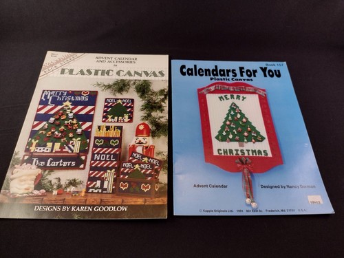 Plastic Canvas Advent Calendar design booklets Lot of 2 - 第 1/7 張圖片