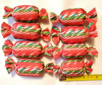 Primitive Bowl Filler Ornies//Accents Christmas /"Candy Kisses/" 8 pc set
