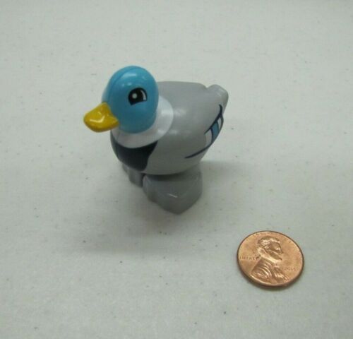 Lego Duplo MALLARD DUCK BIRD con TESTA BLU casa zoo foresta becco giallo - Foto 1 di 3