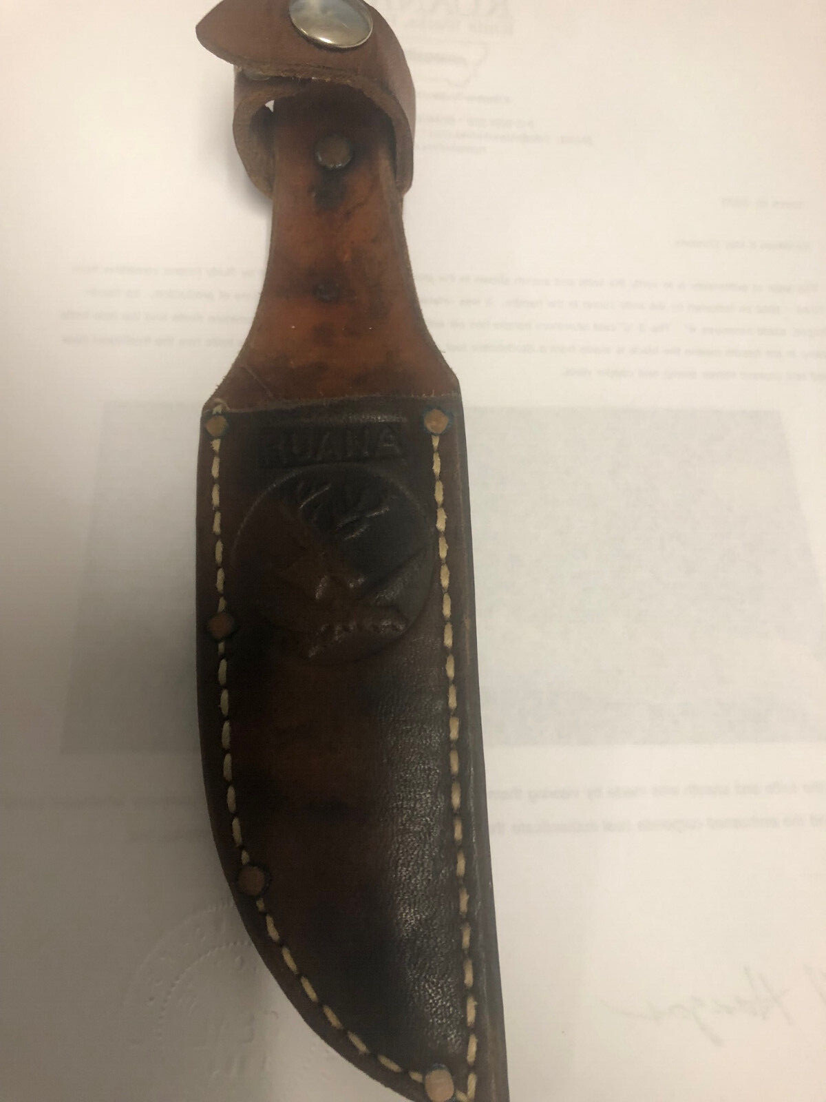 vintage ruana knife with letter of authenticity eBay