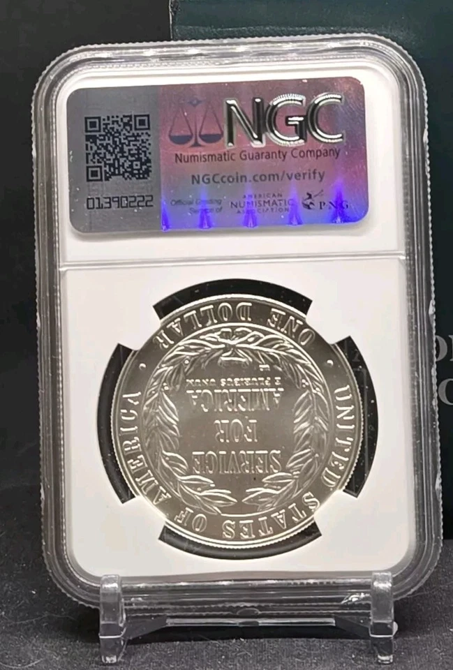 1996 S COMMUNITY SERVICE - $1 - NGC MS69 - SILVER COIN - BROWN LABEL /w OGP - Image 3 of 4