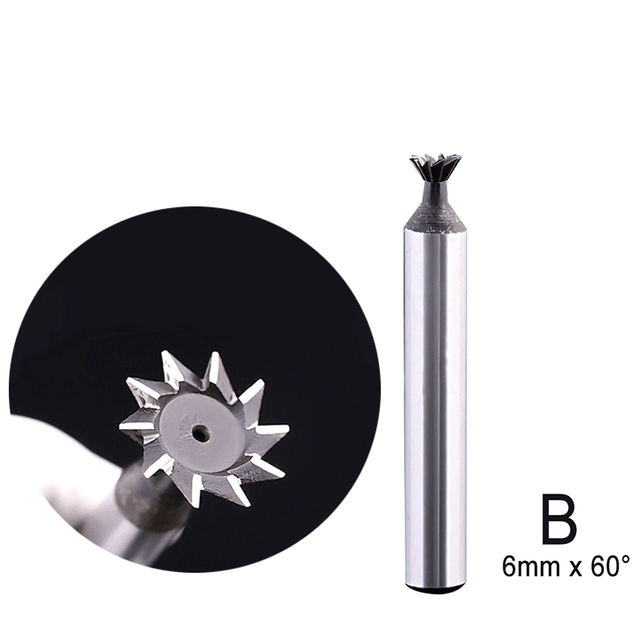 10mm 60 Degree 10 Flutes High Speed Steel Dovetail Cutter End Mill Router New