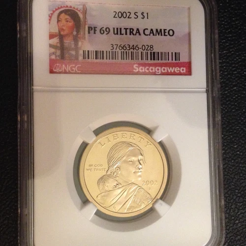 2002 S $1 (Proof) Sacagawea coin NGC PF69 Ultra Cameo