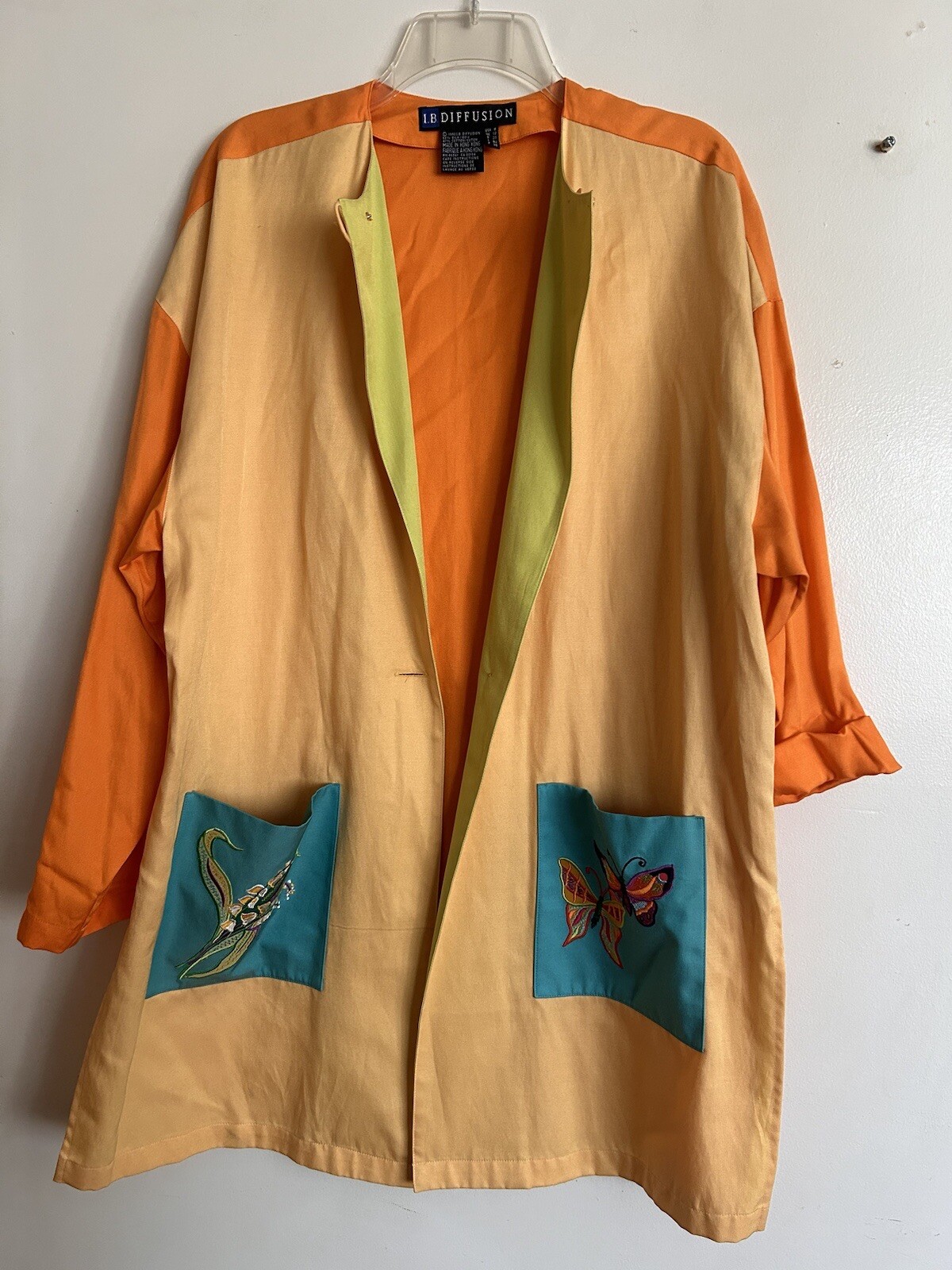 IB Diffusion Tunic Jacket Colorblock Embroidered … - image 9