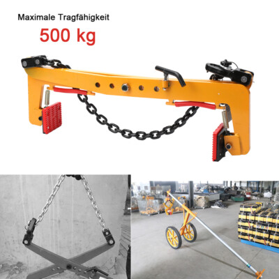 Produktbild von Garbenat Bordsteinzange / Versetzzange – 350 Kg Tragkraft, Verstellbar Für 30–51 Cm Steinbreite, Mit Kette, Ideal Zum Heben & Transportieren Von Pflastersteinen