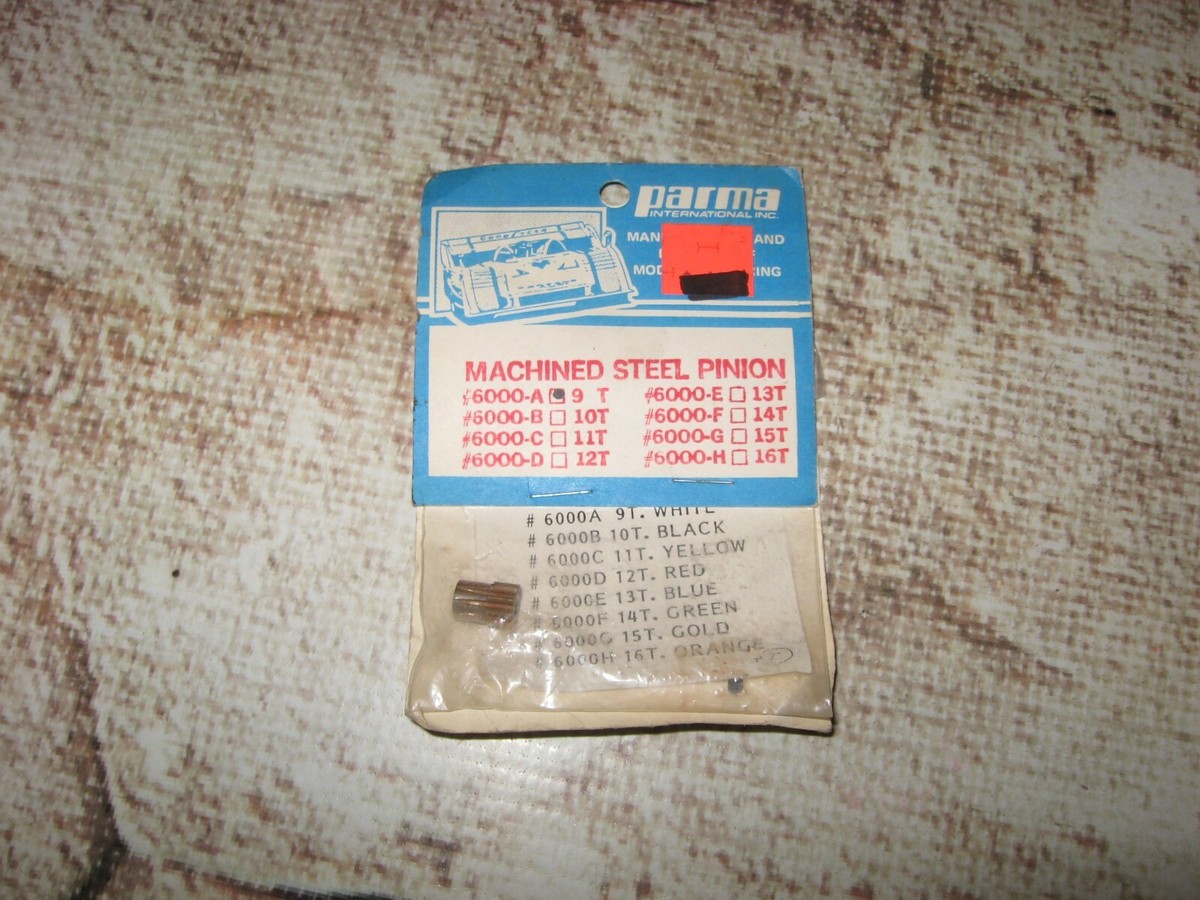 Vintage RC Parma 9 Tooth 32 Pitch Pinion Gear Steel Silver (1