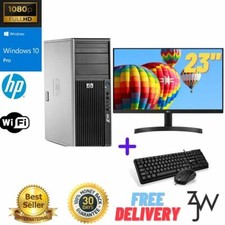 HP PC Desktop Computer 3550 3.06GHZ 12GB 120GB 500GB 23'' LCD Keyboard/Mice Set
