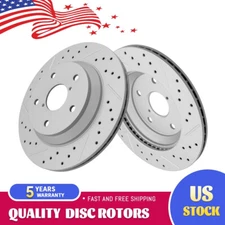 2x Rear Disc Brake Rotors For 2019-2024 Subaru Forester Crosstrek