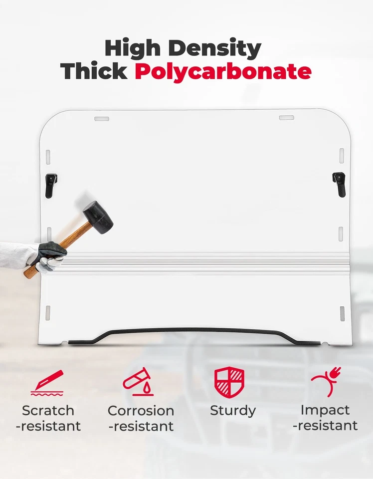 For Kawasaki Mule 3010 2003-2009 Front Folding Windshield Fold Up Window Clear - Image 4 of 4