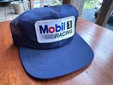 Vintage MOBIL 1 RACING Blue Snapback Cap Mesh...