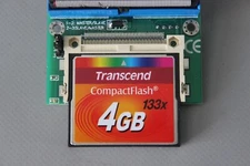 Compact Flash 4 GB Transcend CF 133X + Adapter IDE + IDE cable