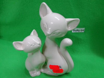 Katzenpaar  Kitty de Luxe weiß 18 x 14 cm von Goebel