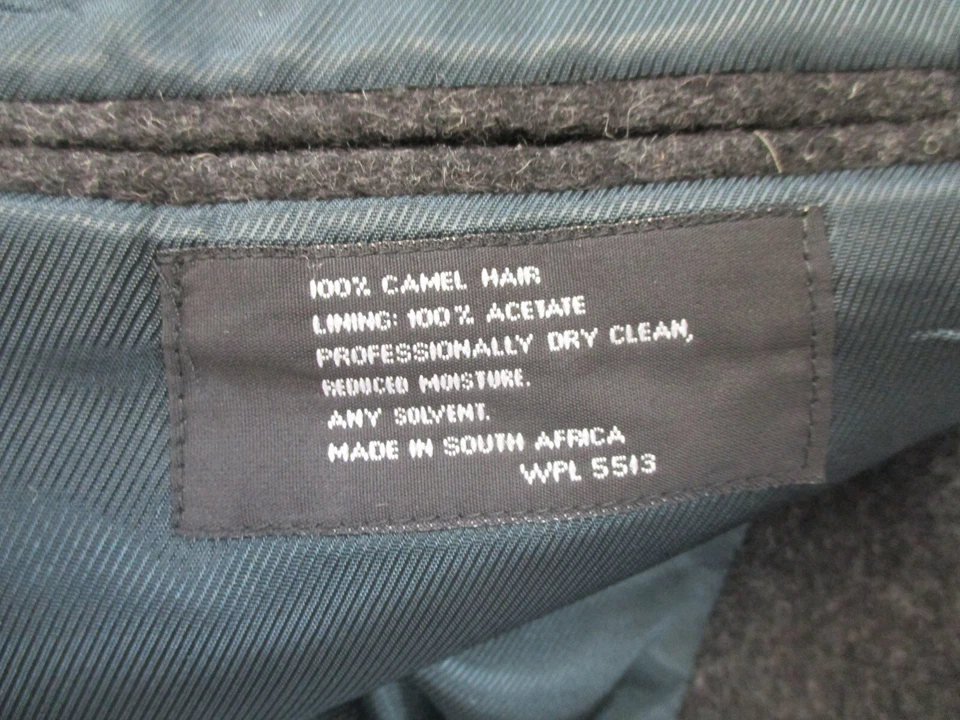 Blazer de lacrosse vintage para hombre 42 R gris 100 % pelo camel 2 botones abrigo chaqueta Foto 3 de 4