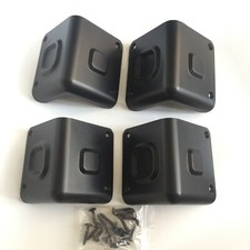 4 Black Plastic Speaker Box Corners 85x 85x10mm W/Screws For 15" to 18" Boxes