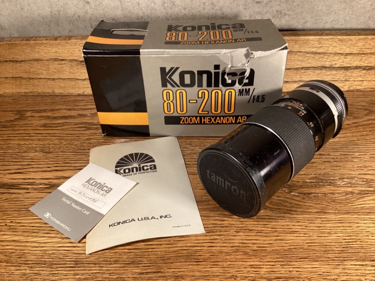 コニカカメラ用レンズKonica Hexar AR 200mm F4② KONICA MINOLTA - コニカカメラ用レンズKonica Hexar AR 200mm F4②の