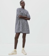 Everlane Floral Shirred Mini Dress