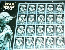 Star Wars Stamp Lot-2 Sealed Sheets-Darth Vader #4143 + Yoda Star Wars #4205