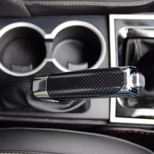 1X Car Black Carbon Fiber Hand Brake Protector Decor Cover Interior Accessories