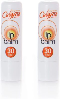 2 x Calypso LSF30 Sonnenschutz UVA + UVB Lippenbalsam 4,3g, + BIENENWACHS & SHEABUTTER
