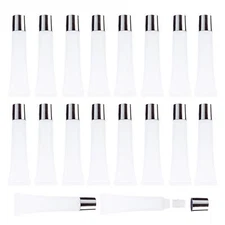 50Pcs 15ml Silver Refillable Lip Gloss Squeeze Tubes Empty Cosmetic Tubes