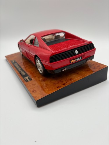 Ferrari Burago Burago 348 tb placa de madera 1:18 1989, coche modelo rojo - Imagen 5 de 12