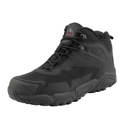 NORTIV 8 Men's Hiking Boots Anti-Fatigue Waterproof Leather Work Camping Shoes