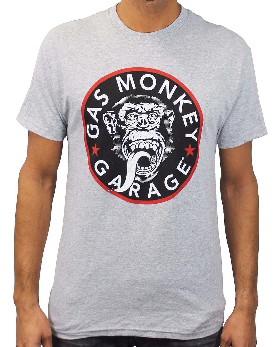 Gas Monkey Garage Logo Grey Heather Men's T-Shirt New