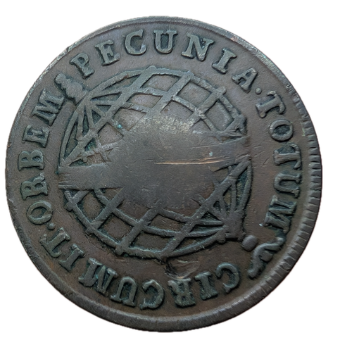 Moneta rame 20 riso alto grado 1809 controstrike su A 1787 Brasile - Foto 2 di 12