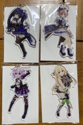 Hyperdimension Neptunia Acryl Schlüsselanhänger 4 Stück Noire Vert Blanc Vort...