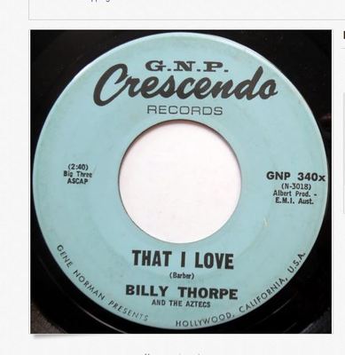 BILLY THORPE & AZTECS 45 Tour I Love / Over The Rainbow 7'' Single