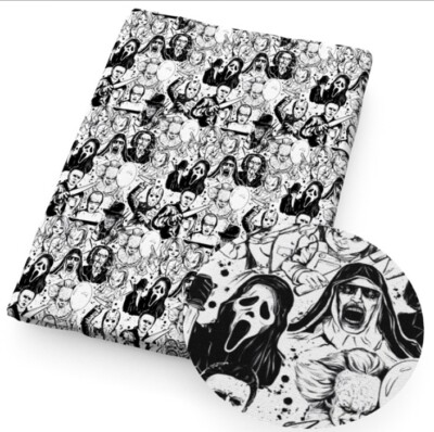 Halloween Polyester Cotton blend fabric 20''x55'' 1145417.6 Horror