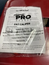 My GNC ACCESS Body Fat Caliper Tool Gauge Red Brand New Sealed Bag with Chart