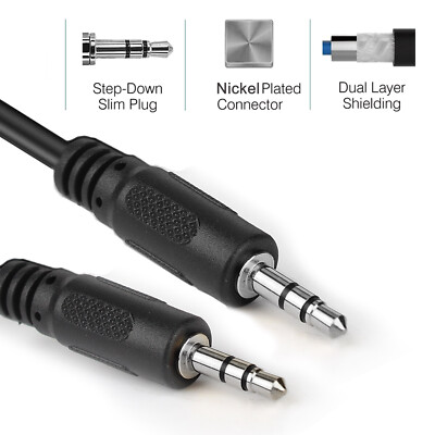AUX Cable, [3ft Hi-Fi Sound Quality] 3.5mm Auxiliary Audio Cable Lot
