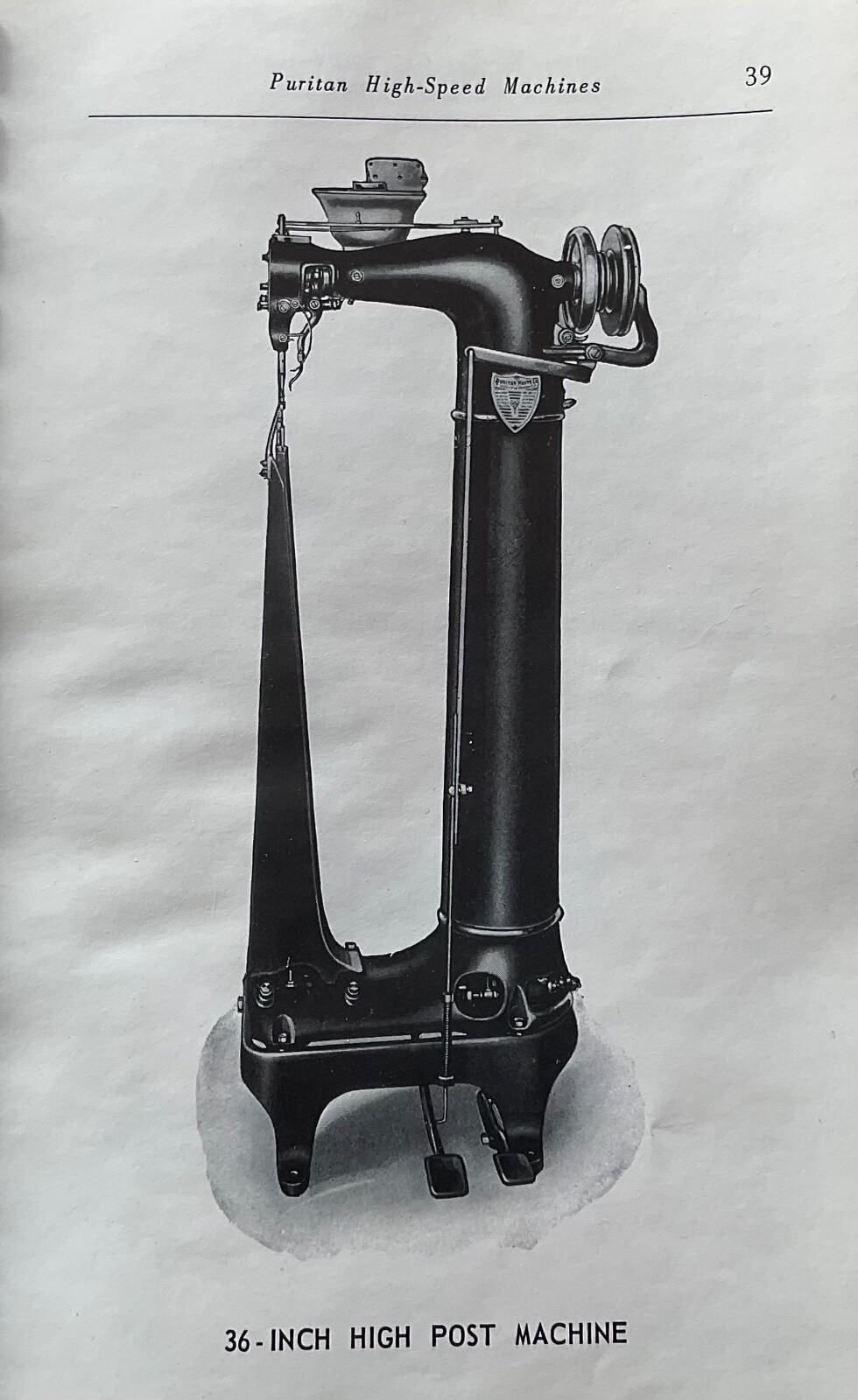 Puritan 36” high post Leather Sewing Machine eBay