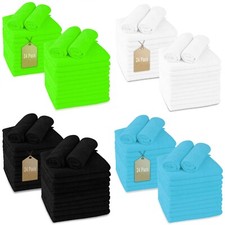 Microfiber Towel 24-PK Cleaning Washcloth Rag for Car Drying House Bath Kitchen