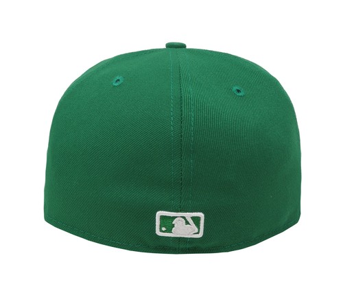 New Era 59Fifty Men Boys Hat MLB Basic Atlanta Braves Kelly Green Fitted Cap - Picture 4 of 5