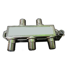 2pc COAXIAL 4 way "F" connector signal cable splitter RG6 TV 4 output LCD LED HD