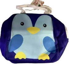 Penguin kids lunch bag.  Blue  Great for school lunch or snacks Horizon Group