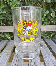 Glas Bierkrug mit Henkel Bayern Wappen Druck Bier & Brauerei Glaskrug 0,5l
